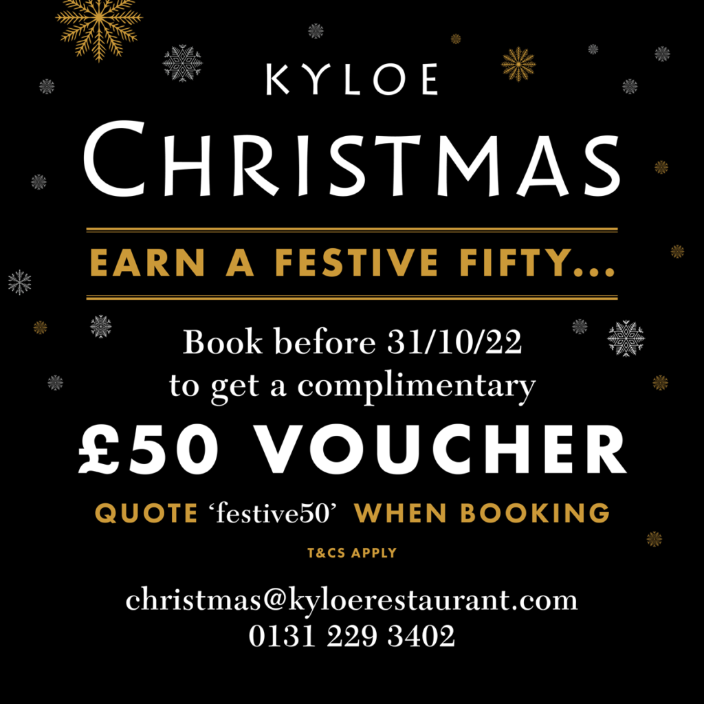 Kyloe Christmas Festive Bookings Edinburgh 2022