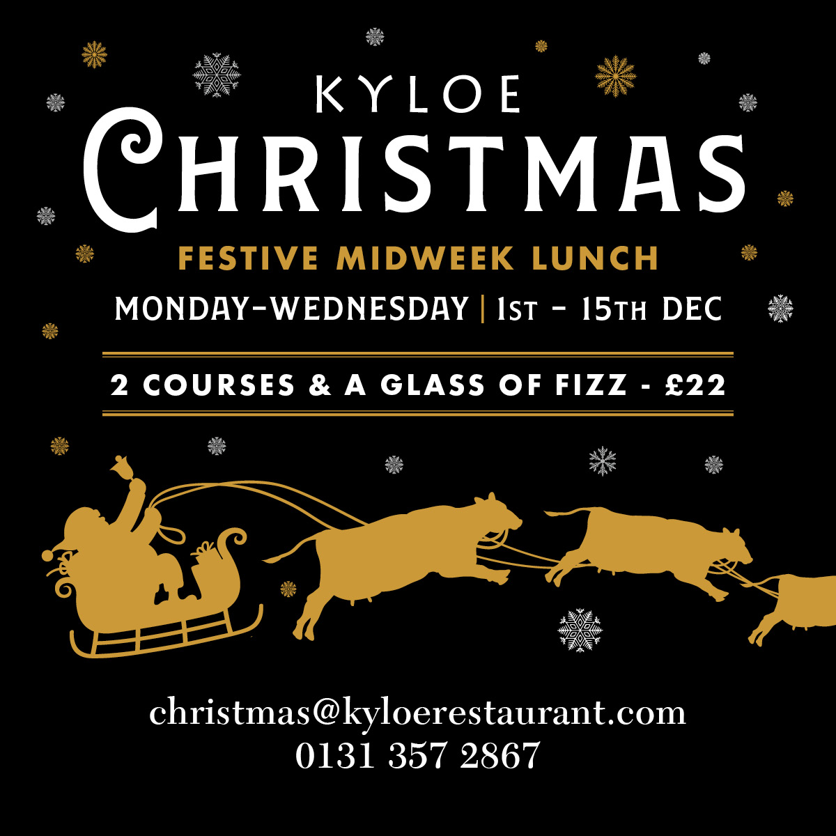 Kyloe Steak Restaurant Christmas Festive Night Out Book Here