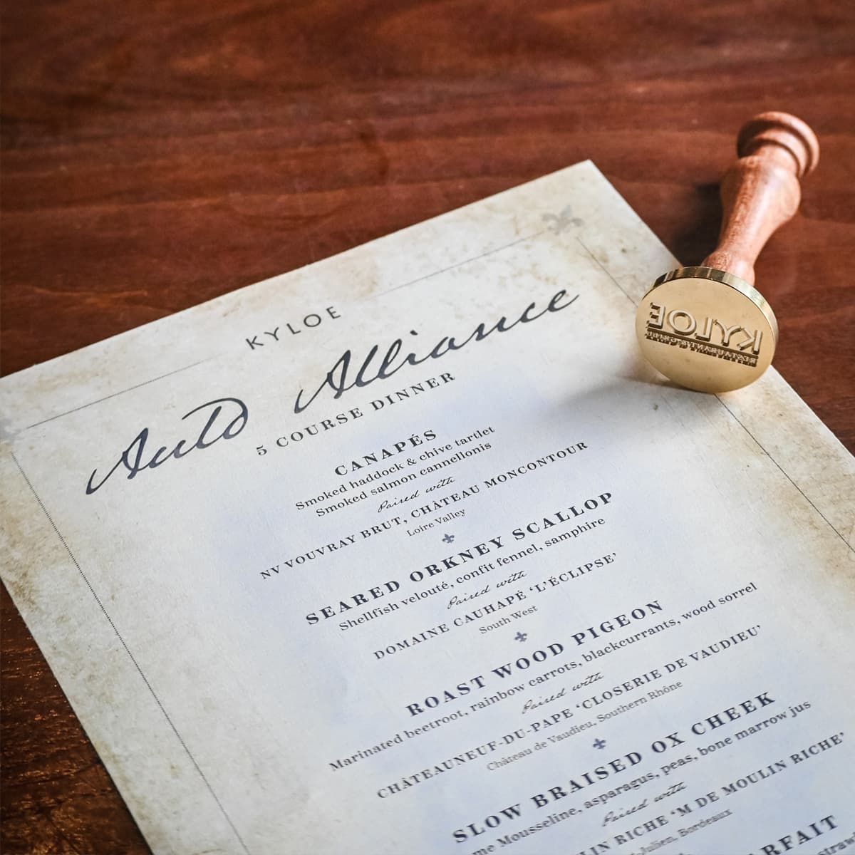 The Auld Alliance Wine Dining Menu at Kyloe